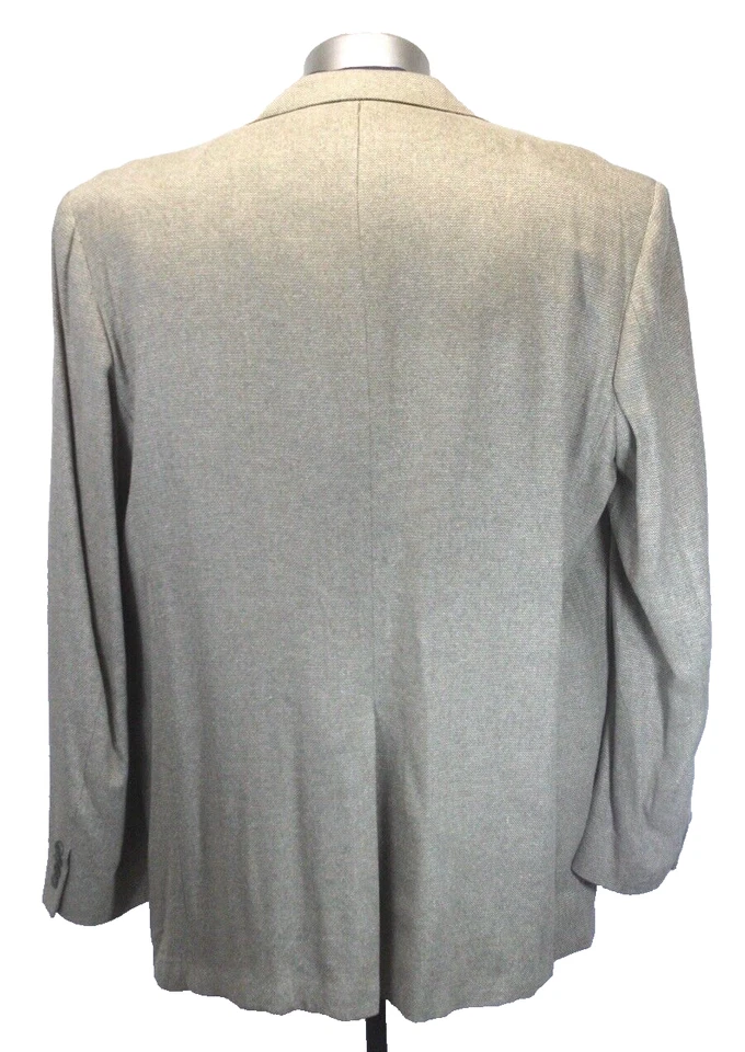 Hombre Tostado Cricketeer Seda Blazer Chaqueta Traje Deportivo Abrigo Dos Botones Clásico 48 L Foto 4 de 4