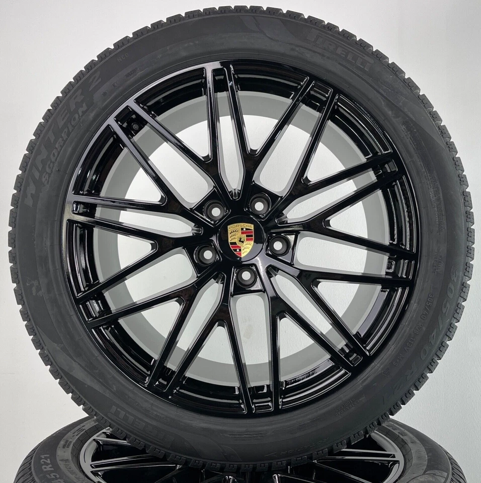 Porsche Cayenne Coupe 9Y3 II 21 Zoll Felgen RS Spyder Winterreifen NEU schwarz # - Bild 3 von 4