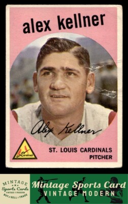 1959 Topps - Alex Kellner - #101 St. Louis Cardinals - Low Grade Filler