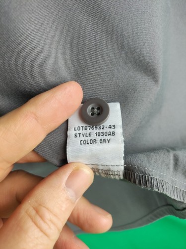 JIM BEAM embroidered Grey Mechanic Bartender Work Shirt Button Up Medium W/Wrap - Picture 11 of 12