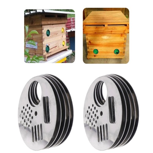 10pcs Stainless Steel Hive Entrance Nest Gate Door Beekeeping Equipment Bee - Picture 2 of 12