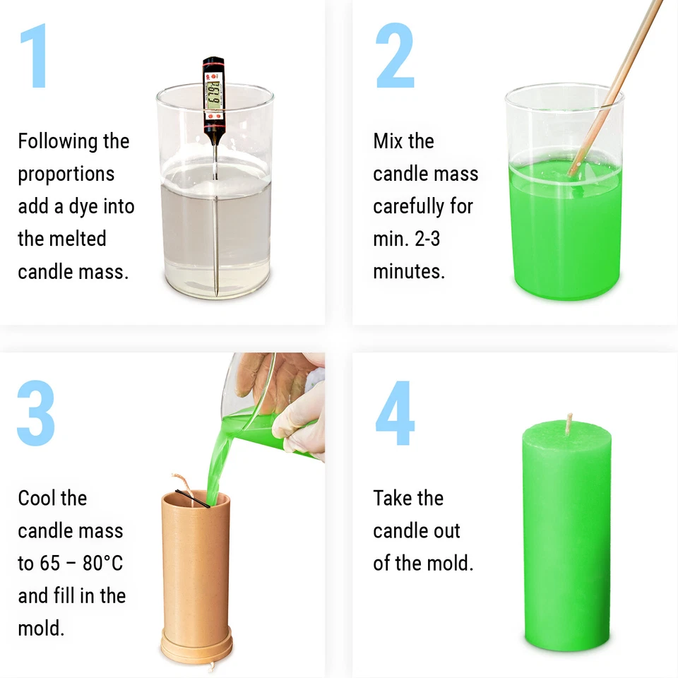 16 Colors Set Wax Dyes for Candle Making, Soy Wax Color Dye Nontoxic Supplies - Image 4 of 4