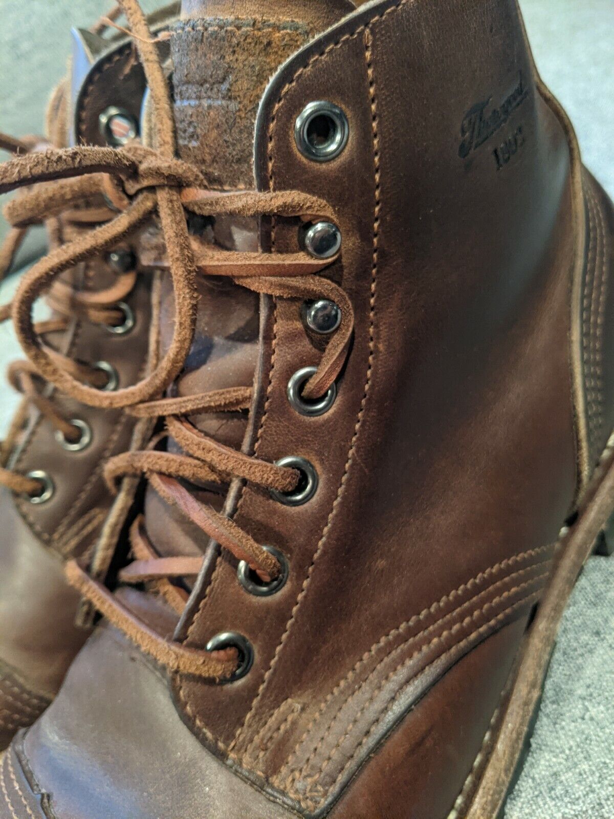 1892 by Thorogood Shoes 814-4014 Dodgeville Wheat Pred Boots Made In USA  Horween