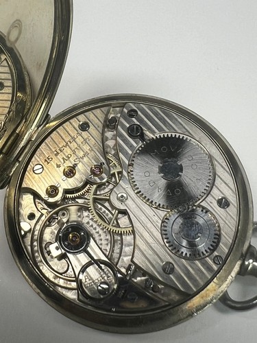 Movado pocket watch 41.5 mm 15 Jewels 4 adjustment running well - Picture 13 of 24