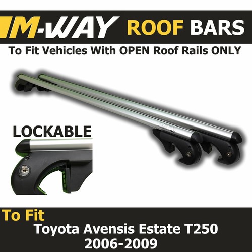 MWay Roof Bars for Toyota Avensis Estate T250 0609 Aero Lockable eBay