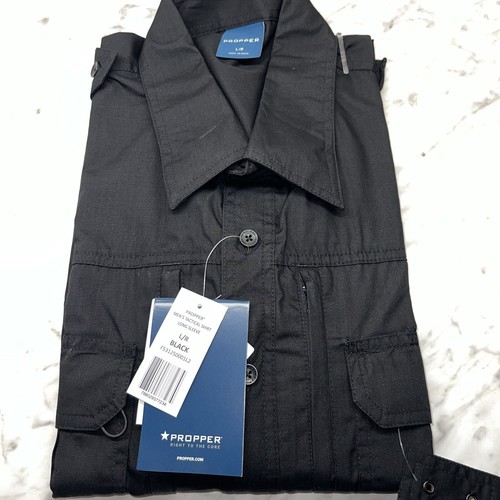 Propper Ripstop verstärktes taktisches Langarmshirt (schwarz/groß) 37724 - Bild 2 von 5