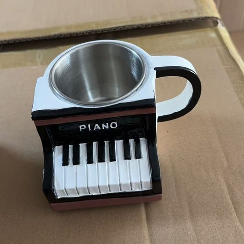 Stainless Steel Guitar Style Water Cup Violin Design Drinkware Office - Picture 6 of 18
