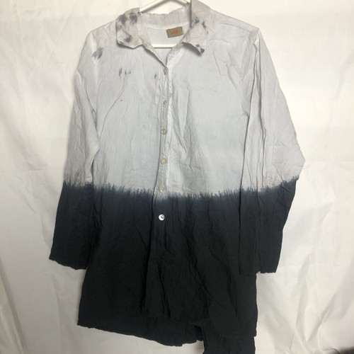 Tulip Woman's Top Black White Small Sleeve Scoop Neck - Picture 1 of 4