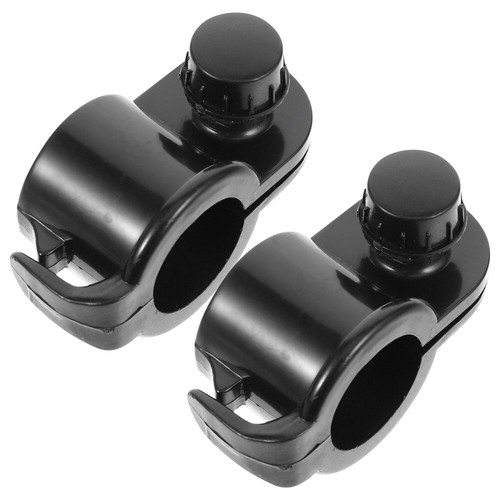 2 Pcs Beach Flag Hook Pole Clamp Garden Stand Clips Accessories Clamps