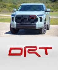 Red RAISED UPPER GRILLE TRD LETTERS FOR TOYOTA TUNDRA 2022 - 2024