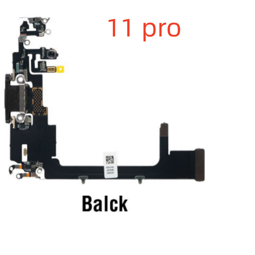 Black OEM Charging Port Dock Mic Flex Replacement For iphone 11Pro - Photo 5 sur 8