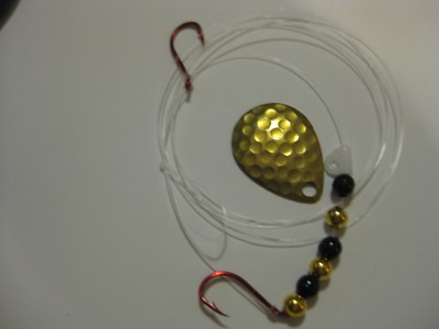 Walleye 2 Hook Spinner Blade Blades Rigs Crawler Harness Firetiger