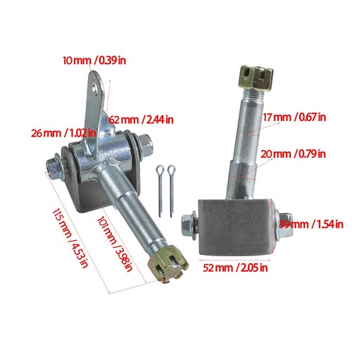 Kit de varilla de amarre de nudillo de husillo de volante con bujes para ATV Buggy hágalo usted mismo Go Kart - Imagen 11 de 13