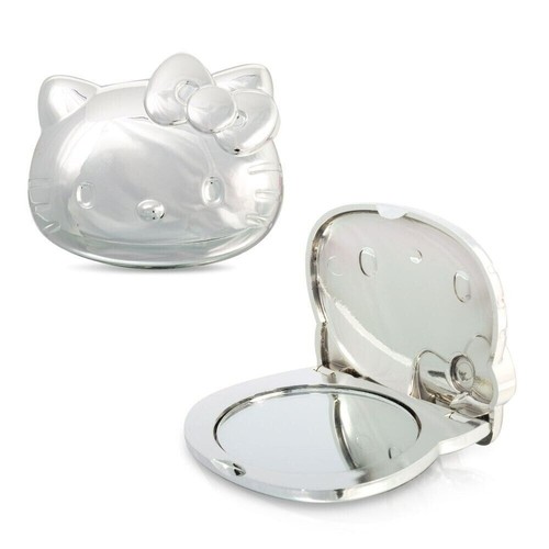 Hello Kitty Compact Mirror Sanrio Kawaii Compact Mirror Silver - Picture 1 of 3