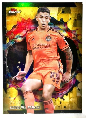 EZEQUIEL PONCE #/30 RARE 2024 Topps FINEST HOUSTON DYNAMO #226