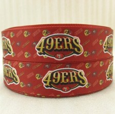 1 INCH 25mm 49ers GROSGRAIN RIBBON Hair Bow Supplies 2015989 San Francisco
