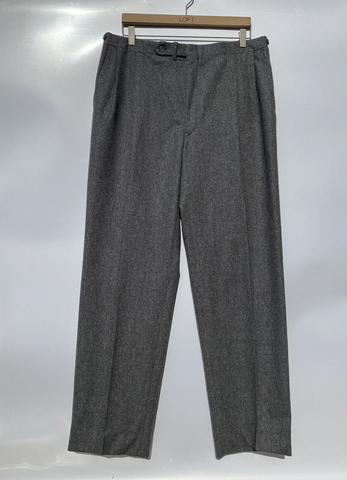 Pantaloni abiti pesanti Christian Dior Le Connaisseur grigio pura lana vergine 34