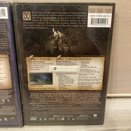 THE LORD OF THE RINGS - THE RETURN OF THE KING English French & Fellowship DVDs - Picture 7 of 9