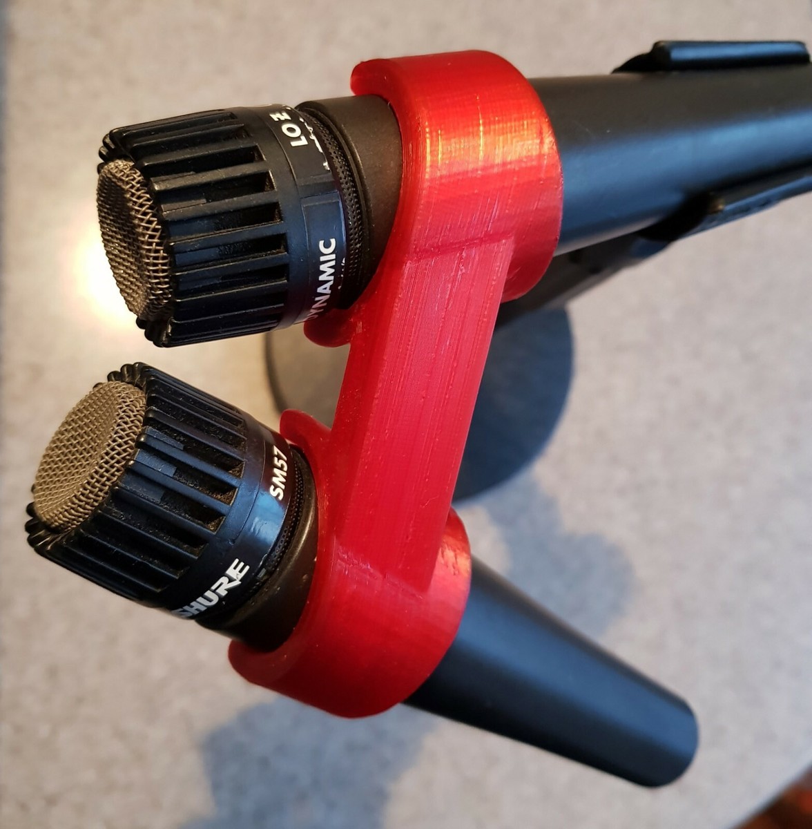 Fredman Technique 55° Double Shure SM57 Microphone/mic clip for 