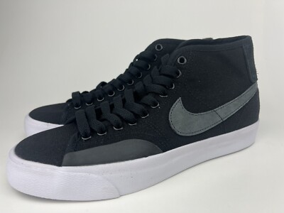 Nike SB Blazer Court Mid Premium Skate Shoes Black Anthracite FB1378 001