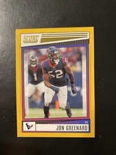 2022 Panini Score Football JON GREENARD #5 Gold Parallel Houston Texans