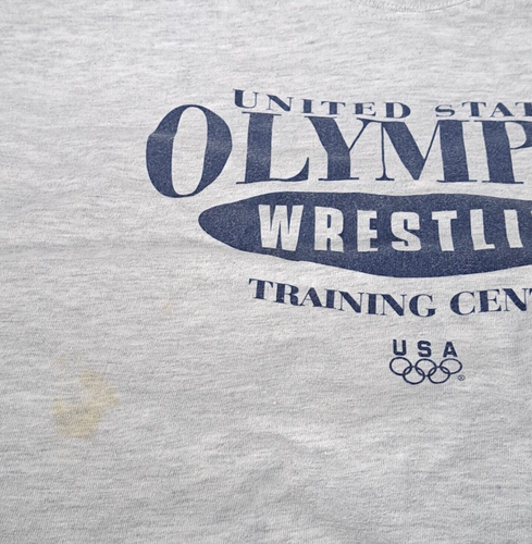 USA OLYMPIC TRAINING CENTER Wresting L Short SLEEVE HANES BEEFY T 42-44 - Picture 7 of 14