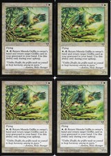 MTG: MTENDA GRIFFIN Mirage UNCOMMON; played, Excellent condition x4