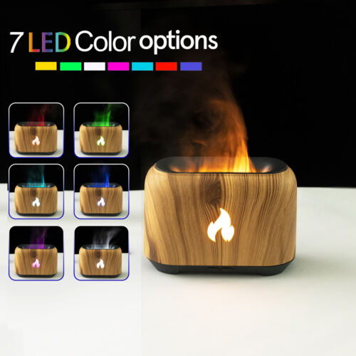 Ultrasonic Aromatherapy Machine Flame Color Light Spray Sleep Humidifier USB - Picture 9 of 12