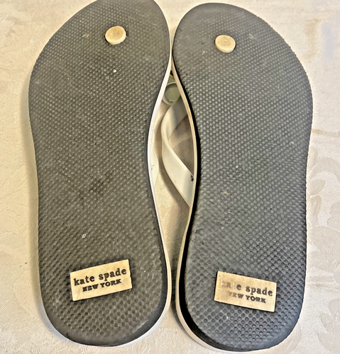 Kate Spade Black & White Polka Dot Sandals Flip Flops Women’s Size 8 - Picture 6 of 6