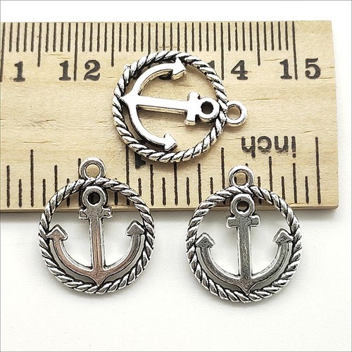 Lot 10/20/60X Retro style Hook Jewelry Making alloy charms pendants 18x16mm - Picture 5 of 7