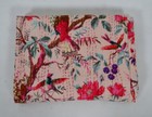 New Indian Cotton Hand Block Print Kantha Quilt Coverlet Twin Bedspread Blanket