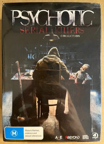 COLECCIÓN PSICÓTICA ASESINOS EN SERIE 4 x DVD Caja Set A+E Documental ¡NUEVO! - Imagen 1 de 2