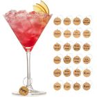 24 Pieces Wooden Wine Glass Charms Glass Markers Drink Markers For Wine Glass Ch
