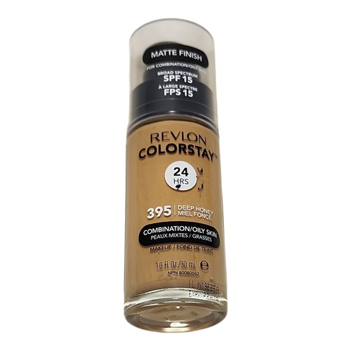 Revlon ColorStay 24Hrs Matte Finish Makeup Foundation 395 Deep Honey + SPF 15 - Picture 3 of 7
