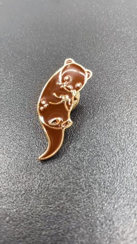New Modern Otter Enamel Tack Pin - C482 - Video 1 of 1