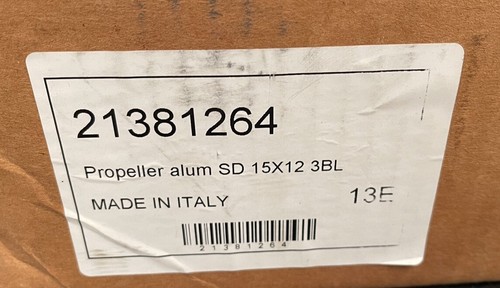 Volvo Penta Saildrive Aluminum Boat Propeller 15" x 12 Pitch LH 21381264 - Bild 2 von 2