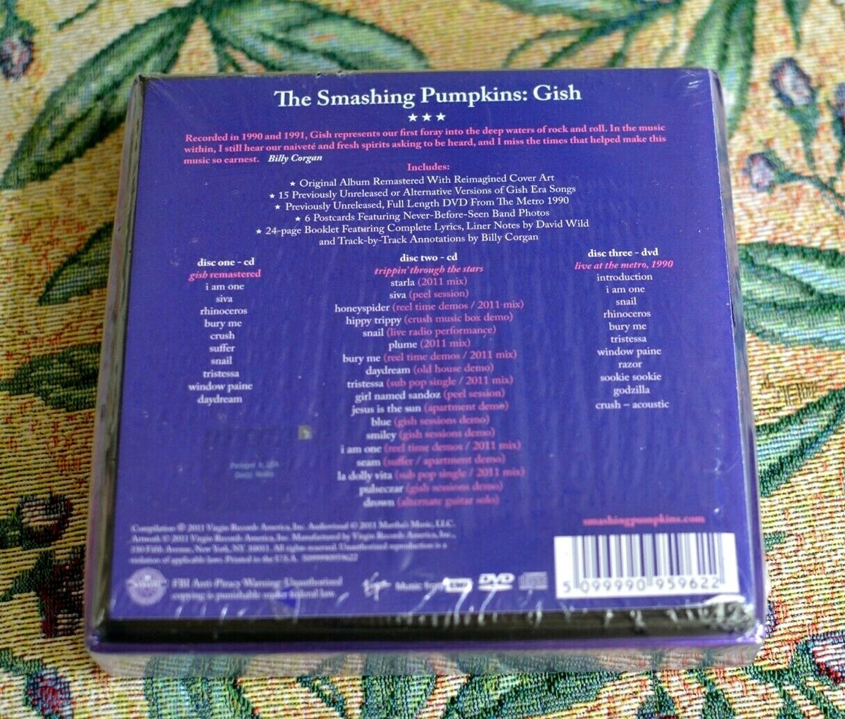 Gish Deluxe Edition Box Set, Reissued, 2CD+DVD Smashing Gish Deluxe Edition Box Set, Reissued, 2CD+DVD Smashing