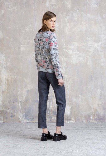 IVKO Grey Grey Organic Cotton Jacket Floral Floral Anthracite 82521 - Picture 4 of 6