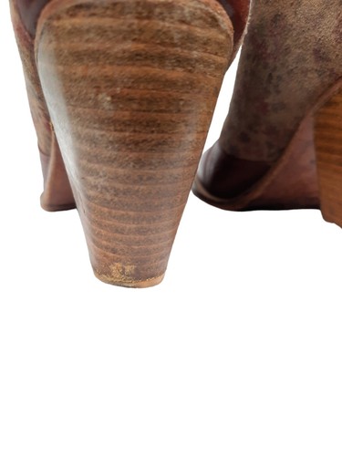 Anthropologie J Shoes Ranch 2 Calico Floral Leather Ankle Boots Size 7 Women's - Picture 5 of 11