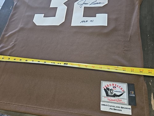 Jim Brown SIGNED HOF 1971 3/4 Sleeve 1964 Mitchell & Ness NFL Jersey JSA COA - Picture 12 of 12