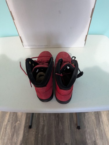 timberland field boot dark red nubuck boys size 6 women's size 8 - Picture 5 of 7