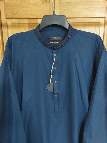 pakistani men shalwar kameez  very fine cotton chest size 46 - Picture 4 of 4
