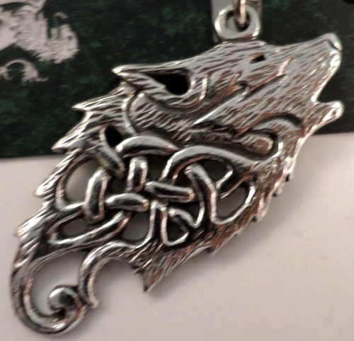 A.E. Williams feiner britischer Zinn Wolf keltisches Design Schlüsselanhänger Schlüsselanhängsel #35807Kr - Bild 1 von 4