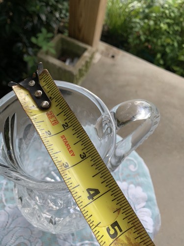 Jarra de agua de vidrio vintage con patrón de diamante - Imagen 9 de 9