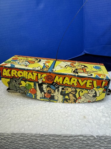 DE COLECCIÓN MARX ACROBATIC MARVEL CUERDA HOJALATA LITOGRAFÍA MONO COLUMPIO-FUNCIONA - Imagen 6 de 10