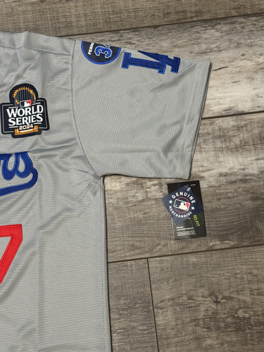 Los Angeles Dodgers Shohei Ohtani #17 Gray Jersey All Stitched Adult Sizes M-XXL - Picture 7 of 8