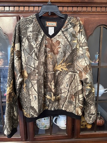 Men's Large Remington Lightweight Pullover Jacket RealTree Hardwood Camo Size M - Picture 2 of 10