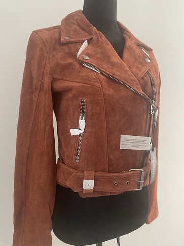 Blank NYC Suede Moto Jacket Rust Colored Size S NWT - Picture 5 of 9