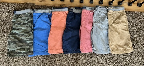 Carters/Oshkosh-LOT of 7- Size 12 Shorts - Elastic Waist, Pockets, School Shorts