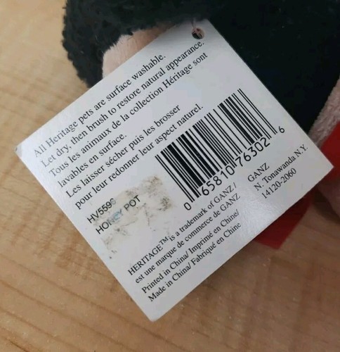 Ganz Heritage Collection Honey Pot Plush Black Bear You're My Honey 7" - Picture 14 of 15